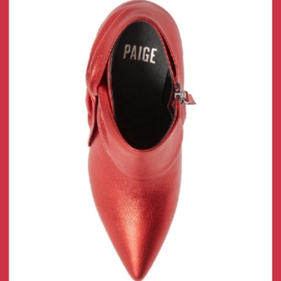 PAIGE Catrine Candy Apple Red Booties - Picture 12 of 16